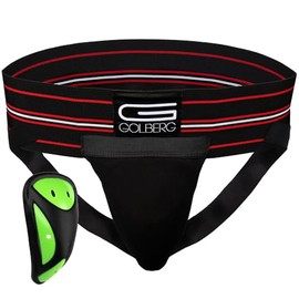 Golberg Jock Strap with Cup - Black and Gray Color Options - Size Options of X-Small, Small, Medium, Large & X-Large