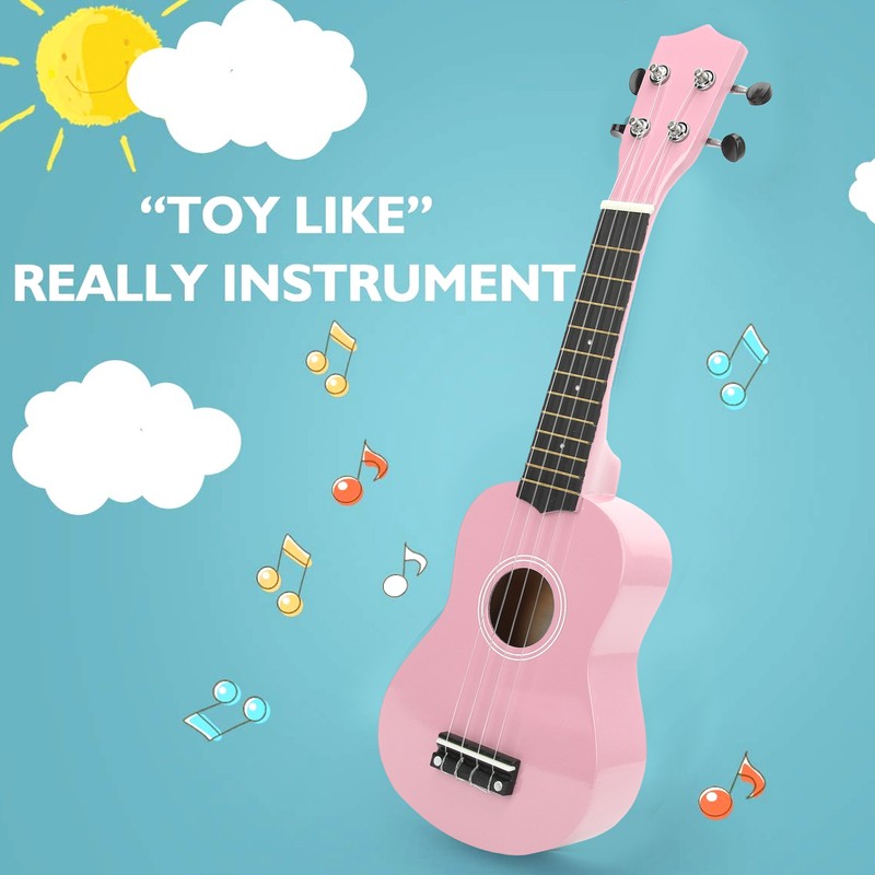 21 Inch Ukulele Set Glossy Bright Soft String Orchestral Instrument