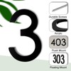 sourcing map 5 Inch Modern House Number, Acrylic Floating House