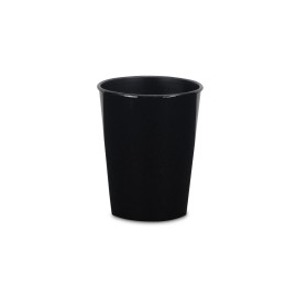 HomeRoots 5" Black Recycled Plastic Indoor Outdoor Round Pot Planter