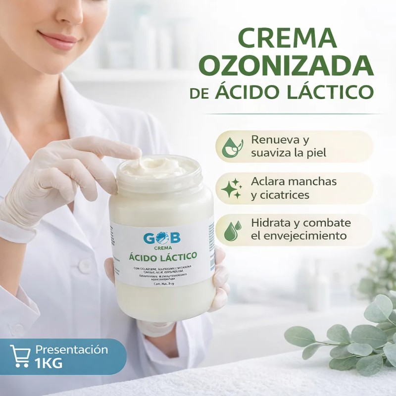 Crema De Ácido Láctico Ozonizada - Gob - 1 Kilo