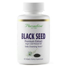 Paradise Black Seed Oil, Rich in Antioxidants, Immune Supporting, Super Potent, Ultra Pure, Vegan, Non GMO, Gluten Free, 60 Softgels