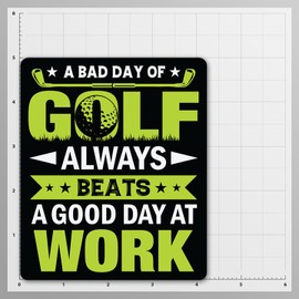 Funny Golf Stickers – Choose from 10 Humorous Designs – Durable Waterproof Vinyl Decals for Cars, Golf Carts, Laptops, Windows, Bumpers & More – 5 Inch (A Bad Day of Golf)
