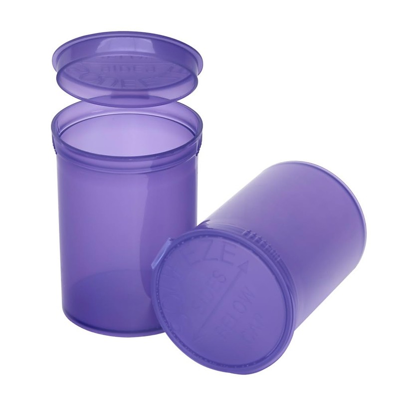 Multi-Use Airtight Empty Pill Bottles with Hinged Lids, 30 Dram