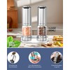 CIRCLE JOY Rechargeable Electric Salt and Pepper Grinder Set with