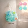 4 Pack African Net Shower Puffs - Mesh Soft Loofah