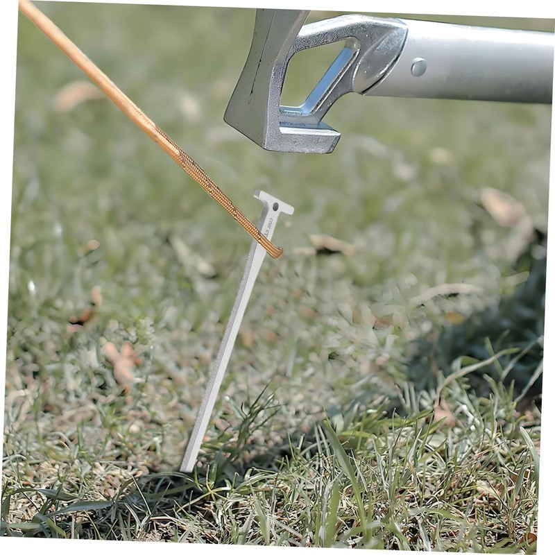 BIUDECO 4 Pack Heavy Duty Tent Stakes Stainless Steel Ground