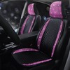 Pirador Luxury PU Leather Car Seat Cover Protector Bling Rhinestones