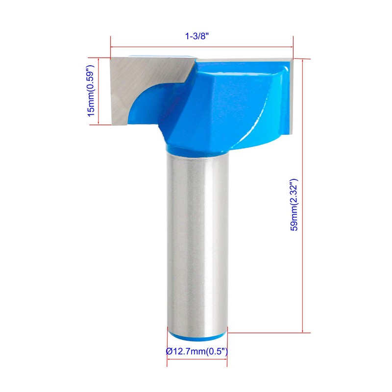 Aopin Floor Cleaning Bit 1 3/8" Diameter 1/2" Shank Mortice