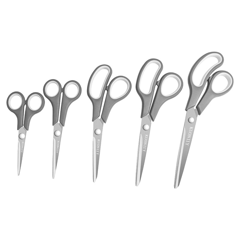 KUONIIY Scissors Ultra Sharp Blades Soft Comfort-Grip Handles Multi-Purpose Scissors
