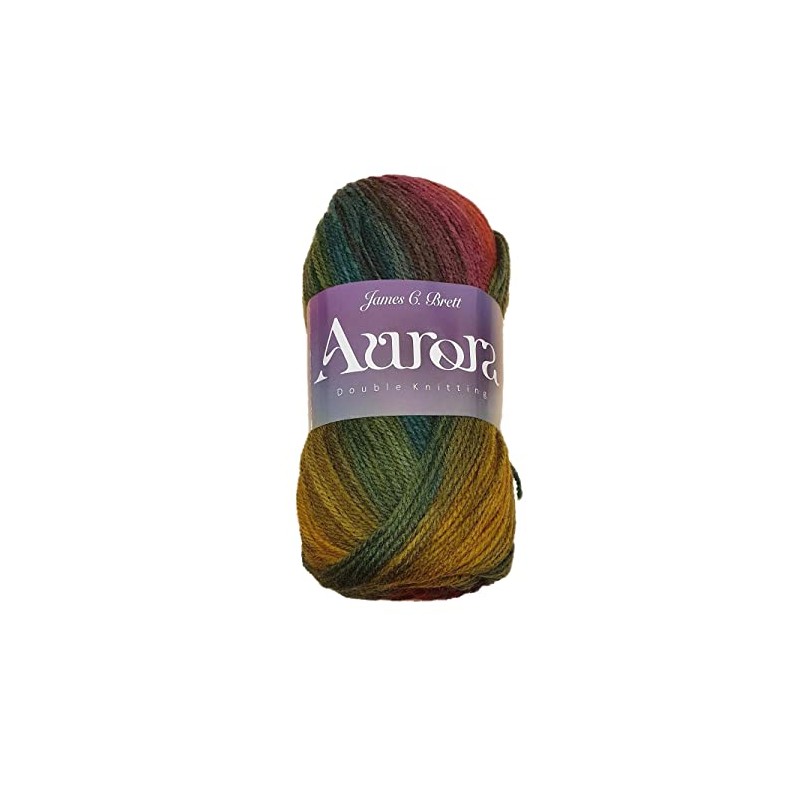 James C Brett Aurora DK 20% Wool Rainbow Knitting Crochet