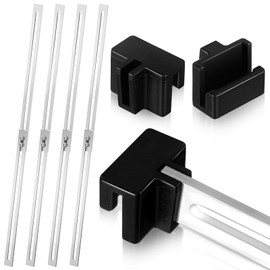 Humyoun 12 Pcs Metal Adjustable File Cabinet Rails Set Include 8 Hanging File Rails 4 File Rail Clips File Cabinet Dividers File Bars for Office File Cabinet Drawer Holder Organizer, 10-18 Inch