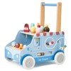 labebe Baby Push Walker, Wooden Activity Walker for Boys Girls