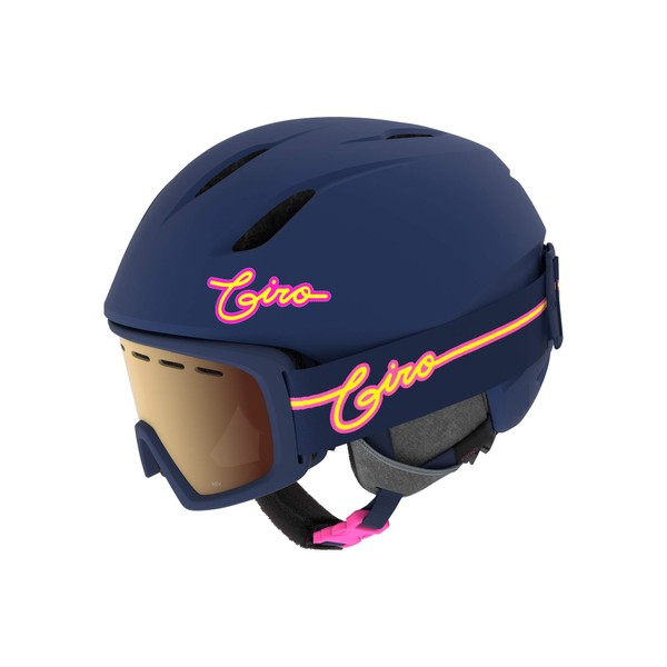 Giro Launch CP Youth Snow Helmet w/Matching Goggles - Matte Midnight/Neon Lights - Size S (52–55.5cm) (2021)