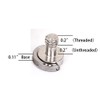 Anwenk 1/4" Mounting Screw D Shaft D-ring Screw for Camera