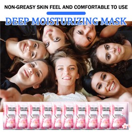 10 Pcs Facial Sheet Face Mask Set,Hydrating Face Mask Sheets Set For All Skin Types 14