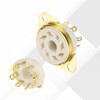 sourcing map 8 pins PCB Tube Socket Ceramics, Vacuum Tube