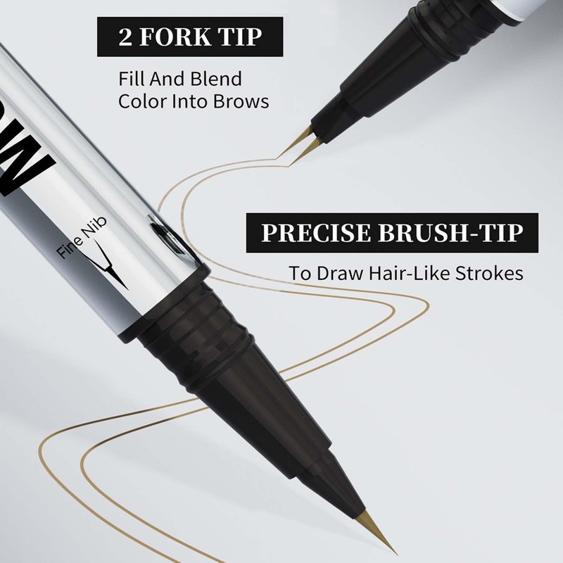 Eyebrow Pen 2-in-1 - Magic Eyebrow Pencil Dual-Ended - Microblading
