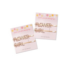 Flower Girl Hair Clips (Set of 2) | Flower Girl Proposal Gift | Will You Be My Flower Girl? | Thank You Gift for Flower Girl | Flower Girl Accessories from Bride