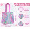 Lilly Pulitzer Pink Market Shopper Bag, Reusable Grocery Tote with