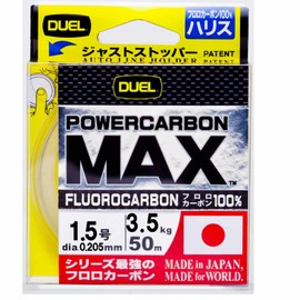 Duel H3395 Fluoro Line No. 1.5, POWERCARBON MAX, 164.0 ft (50 m), No. 1.5, Super Clear