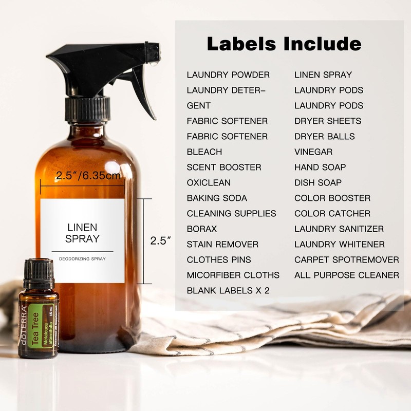 KSIWRE 30 PCS Laundry Labels for Jars,Matte Minimalist Laundry Stickers