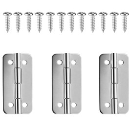 BOXOB 3pcs Stainless Steel Cooler Hinges, Ice Chest Replacement Parts with 12 Screws Compatible with Igloo Coolers Fits 25 to 165 Quart