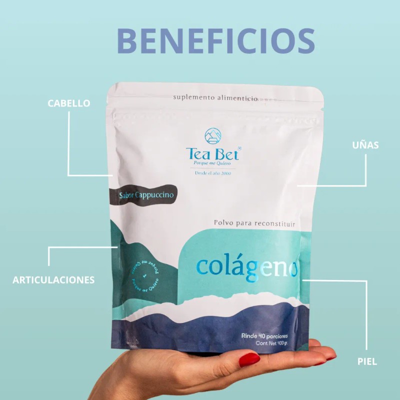 Tea Bet - Colágeno Hidrolizado Sabor Cappuccino - 400gr
