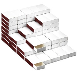 100 PCS Blank Match Boxes (No Matches) 2.25 x 1.42 x 0.59 inch Bulk Blank Matchboxes,DIY White Storage Containers Holders with Double-Sided Striker for Wedding Bridal Baby Shower Birthday Party