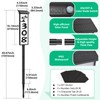 ASOMST Solar Address Sign, Lighted House Number Waterproof, 3-Color LED