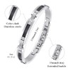 LUCKY2+7 Mens Bracelet 316L Stainless Steel Carbon Fiber– Adjustable Size,