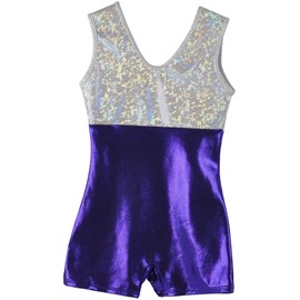 Obersee Girls Gymnastics Leotards One-Piece Athletic Activewear Girl's Dance Outfit Girls' & Women's Sizes - Purple | CM Child (6-8 years) | O3GL005CM