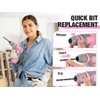 Workpro Pink Cordless 8V Drill Driver Set, 2Ah Electric w/3/8''