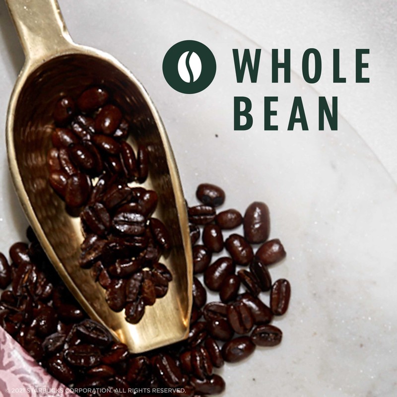 Starbucks Whole Coffee Beans, Dark Roast Hot or Iced Coffee,