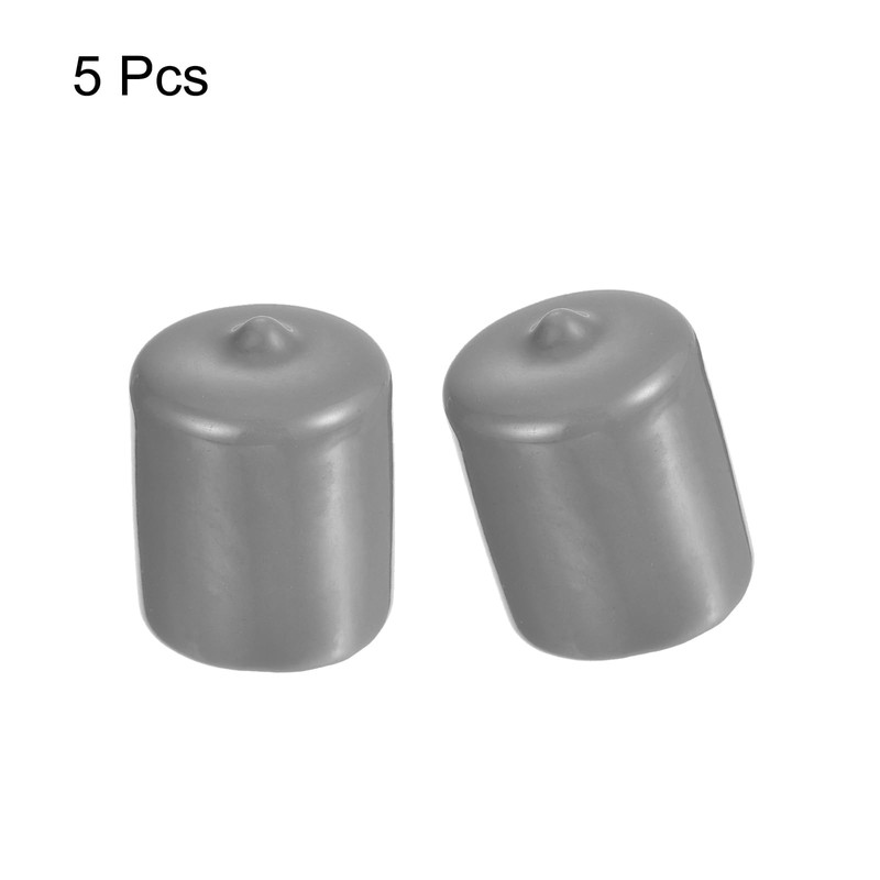 sourcing map 5pcs Rubber End Caps Protective Caps 24mm ID