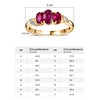 TJC Ruby Three Stone Ring In 14ct Gold Plated 925