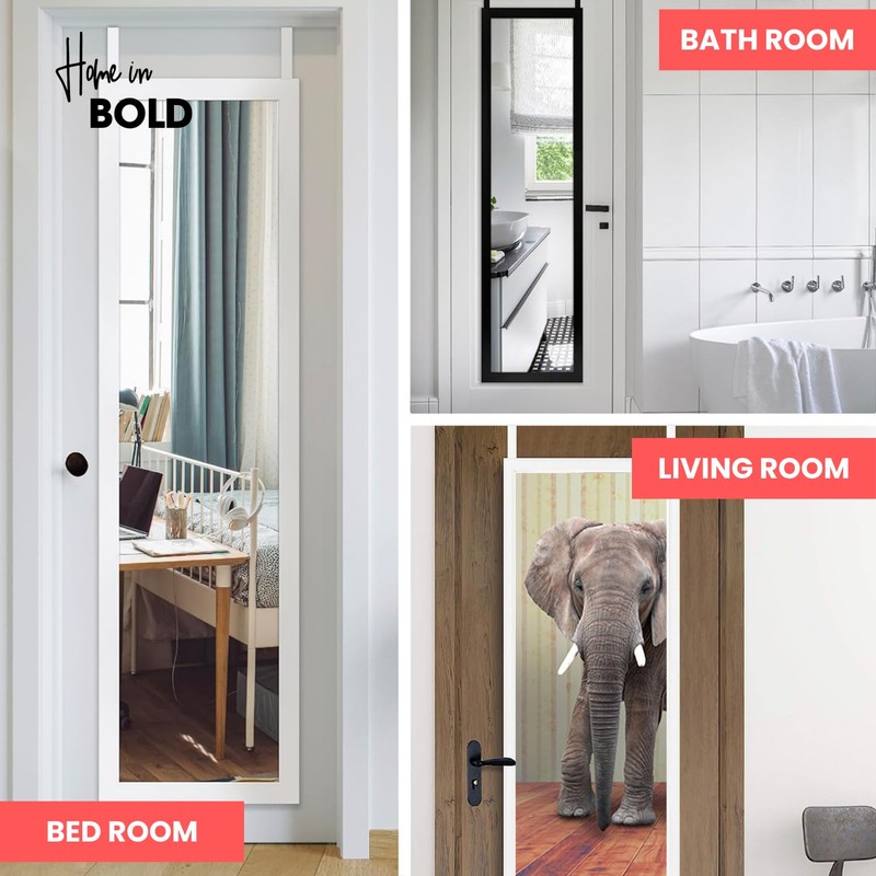 Over-The-Door Hooks (Heavy Duty) Metal for Thick Doors | Adjustable