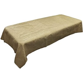 Backdrop King Inc, 100% Jute Hessian, Burlap Tablecloth Natural Color (58" Wide x 108" Long Rectangular)