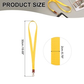 PATIKIL Key Lanyard, Modern Neck Lanyards Strap ID Badges Holder, Long Keychain Lanyard with Metal Clasp for Whistle Wallets Office Teacher Men Women Yellow