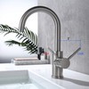 Bar Faucets Single Hole, WiPPhs Brushed Nickel Mini Kitchen Sink