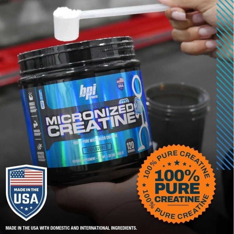 BPI Sports Micronized Creatine Reduce Fatigue 1.32LB Exp 04/2027