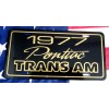 1977 Pontiac Trans Am License plate car tag black &