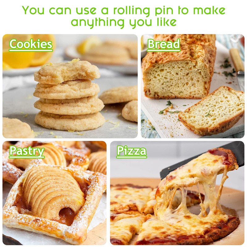 Remeel Rolling Pin Dough Roller for Baking with Thickened Non