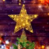 Christmas Star Tree Topper, Warm Star Lighted Xmas Tree Toppers