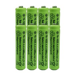 GSUIVEER Ni-mh AAA 600mAh 1.2V Rechargeable Battery for Solar Lights Outdoor Garden Lamp(8 Pack)