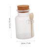 ABOOFAN 3pcs Frosted Transparent with Spoon and Cork Lid Wide