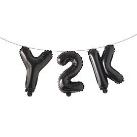 Y2k Party Decorations Early 2000s Pink Party Balloons for Girls, Y2k Themed Party Balloons Set for Teens, Y2k 2000s Birthday Party Decoration, Y2k Pink Party Favor, Party Supplies (Y2K Black)