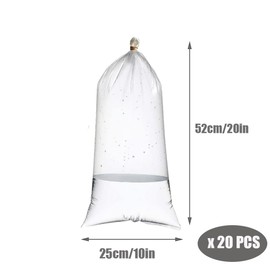 20 Pcs Plastic Fish Bags Storage Bag without Sealed 10" x 20" Fish Transport Bags for Transit Tropical Marine Fish Koi Goldfish