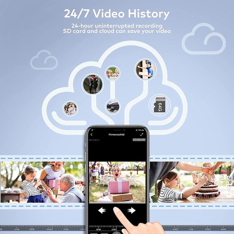 mibao CCTV Security Camera Outdoor, 1080P WiFi Security Camera, IP66