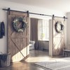 SMARTSTANDARD 13 FT Double Barn Door Hardware Kit, Sliding Door